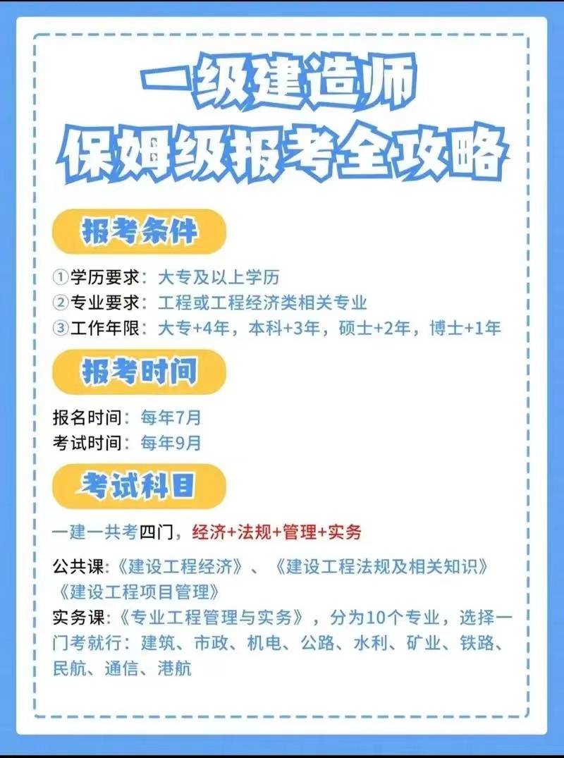 一级建造师报考